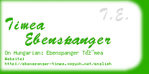 timea ebenspanger business card